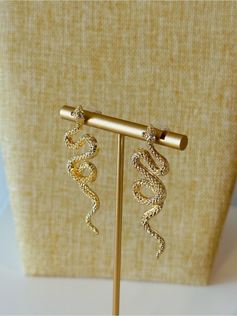 Fashion Jewelry Gold Snake Drop Earrings - Women Jewelry